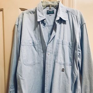 Men’s denim long sleeve shirt large